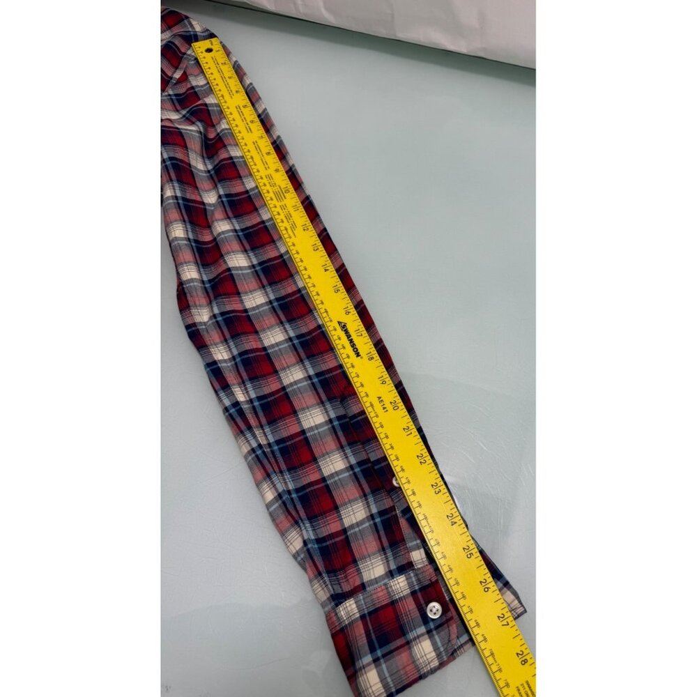 Scotch And Soda Men Shirt Lightweight Button Up Long Sleeve Plaid Large L - Picture 7 of 7